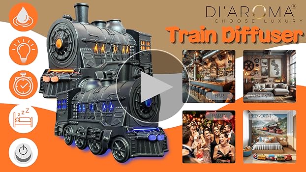 Amazon.com: DI'Aroma Train-Shaped Essential Oil Diffuser for