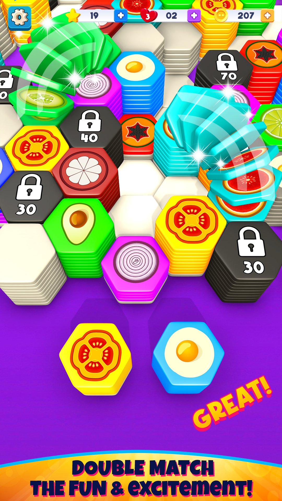 HEXA UP BEAT（ヘキサ　アップビート）未ドリル品 13P Hexa Sort Game New Hexa Sorting Puzzle-Amazonアプリストアの