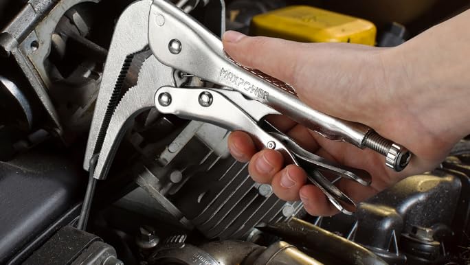 ラピス90 MAXPOWER 2PCS 90 degree Offset Long Nose Locking Pliers 7