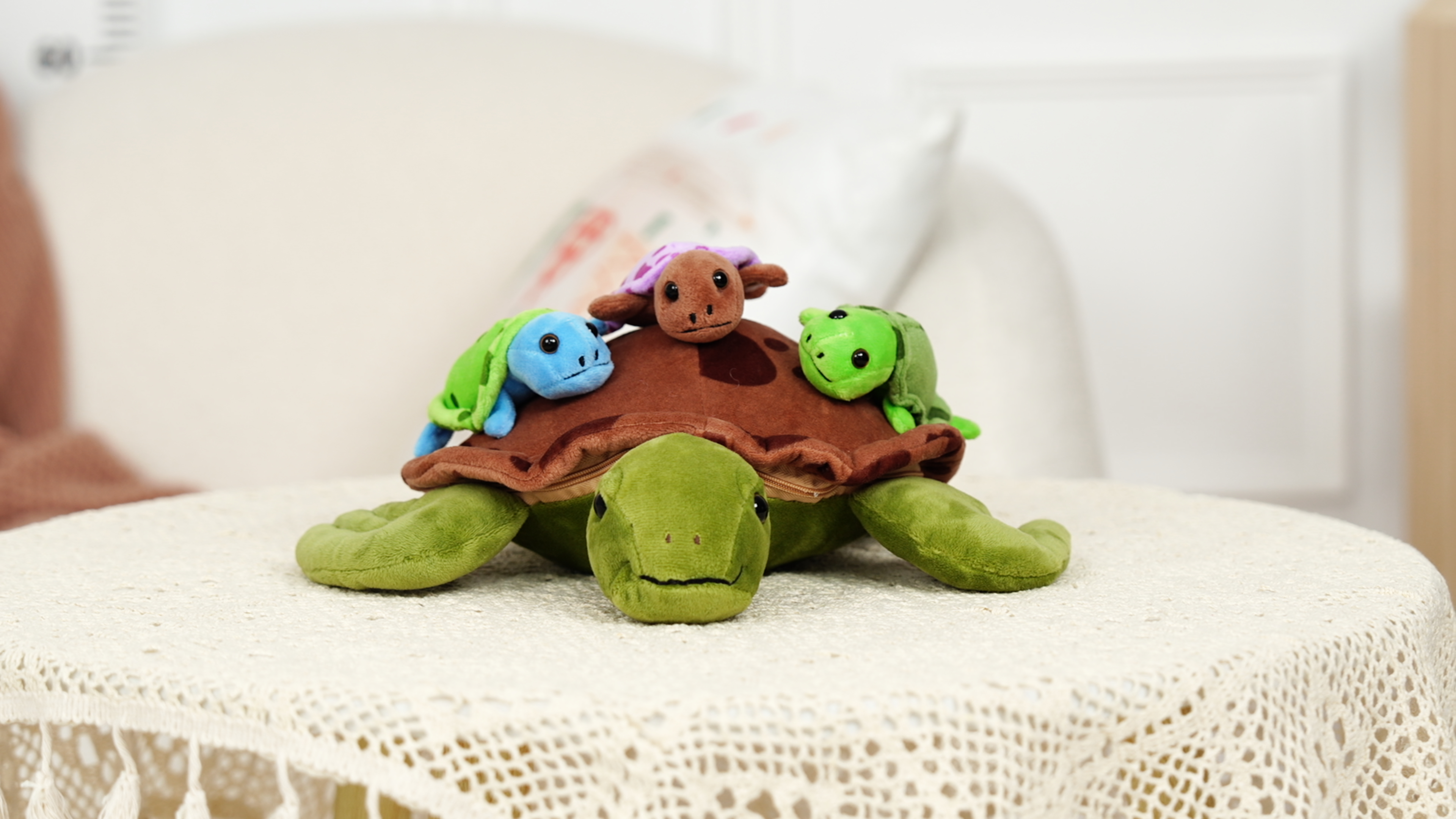 Glow Guards Light Up Sea Turtle Stuffed Animal - 14" LED Plush Toy With Colorful Night Lights For Kids