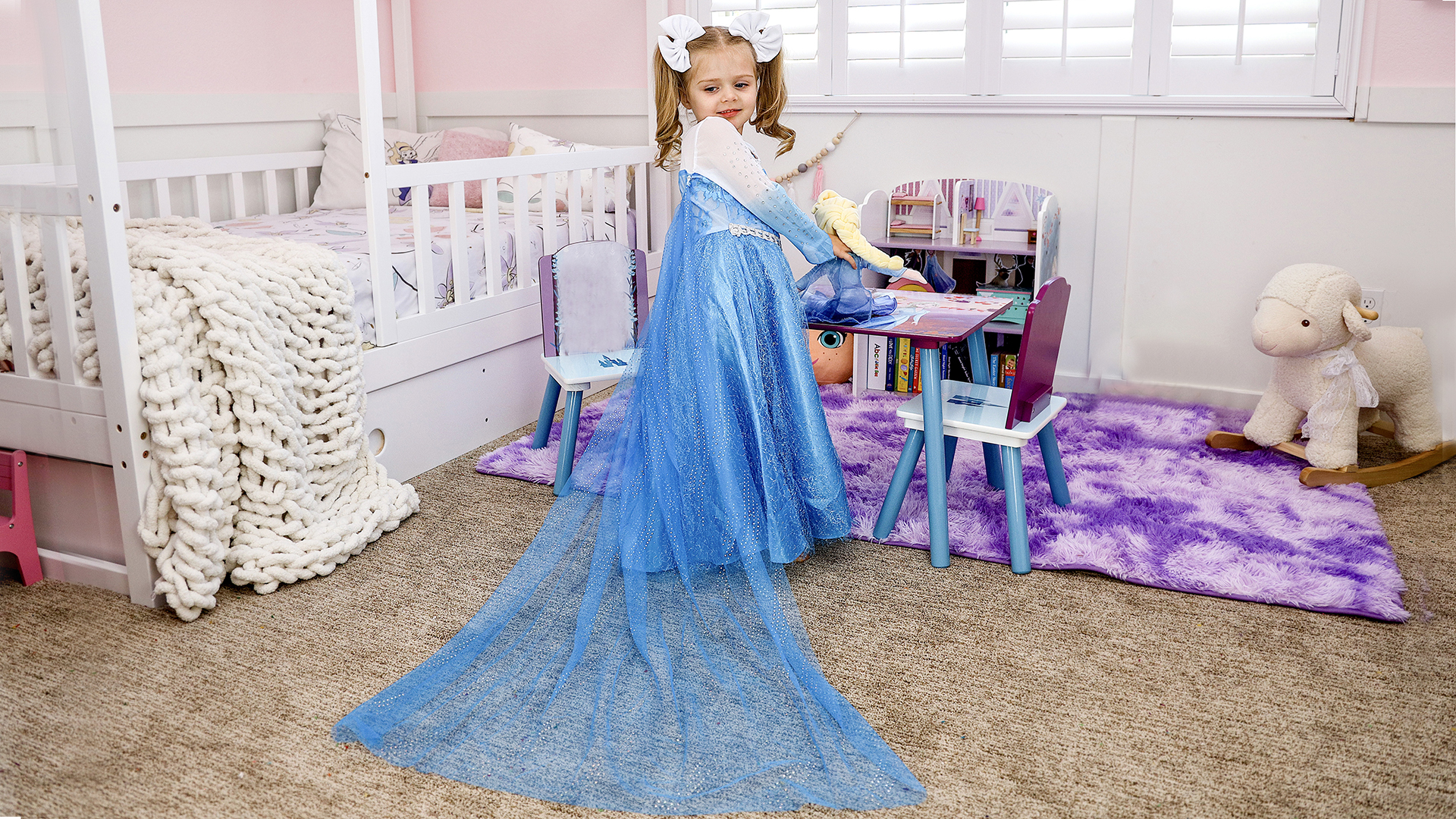 Disfraz de princesa para niñas con accesorios 5T miniatura 7