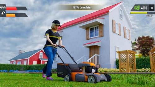 Lawn Mower Simulator 3D – Lawn Cutting and Yard Cleaning Game with Simple Controls, Garden Areas, Stone Paths, and Casual Outdoor Maintenance Gameplay – vue 5