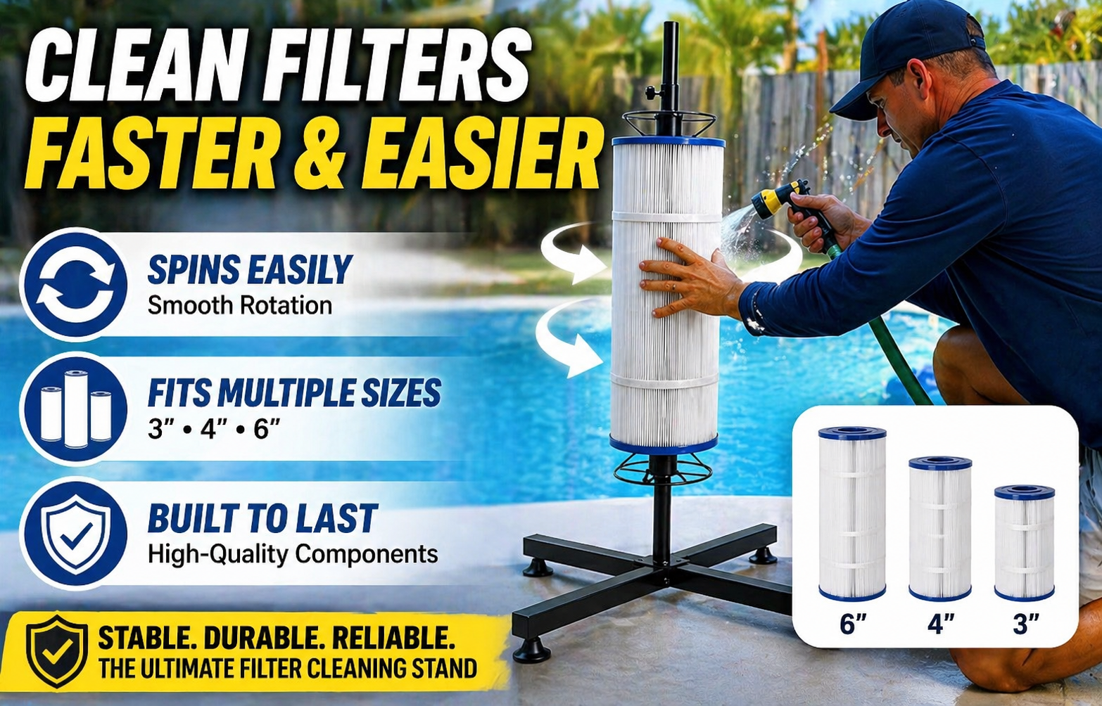 Watch First look - pool filter cleaning rack on Amazon Live
