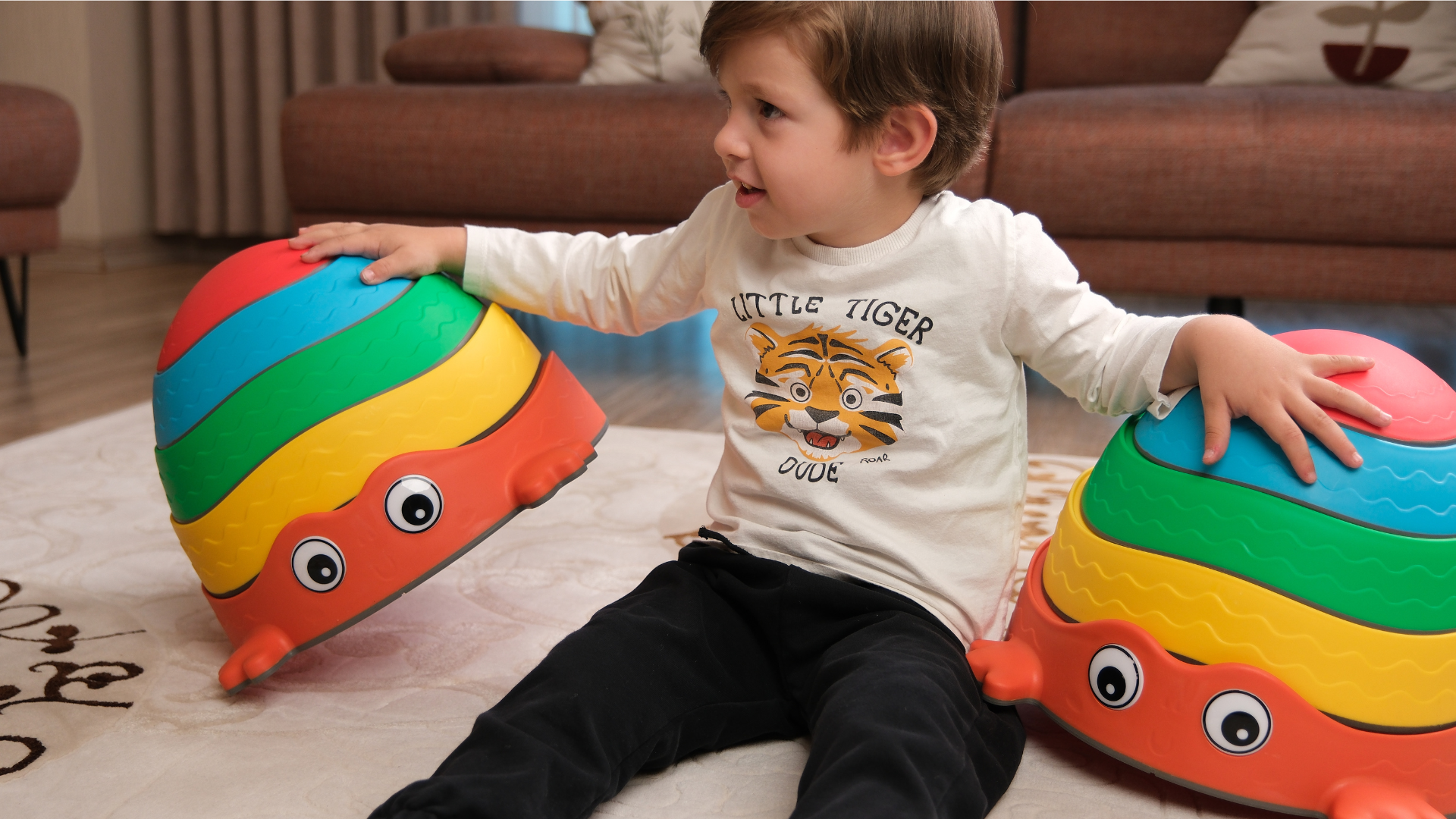Pierres d'équilibre pour enfants, lot de 5, antidérapantes et empilables, pour enfants de 2 à 8 ans, utilisables à l'intérieur comme à l'extérieur. | Leroy Merlin