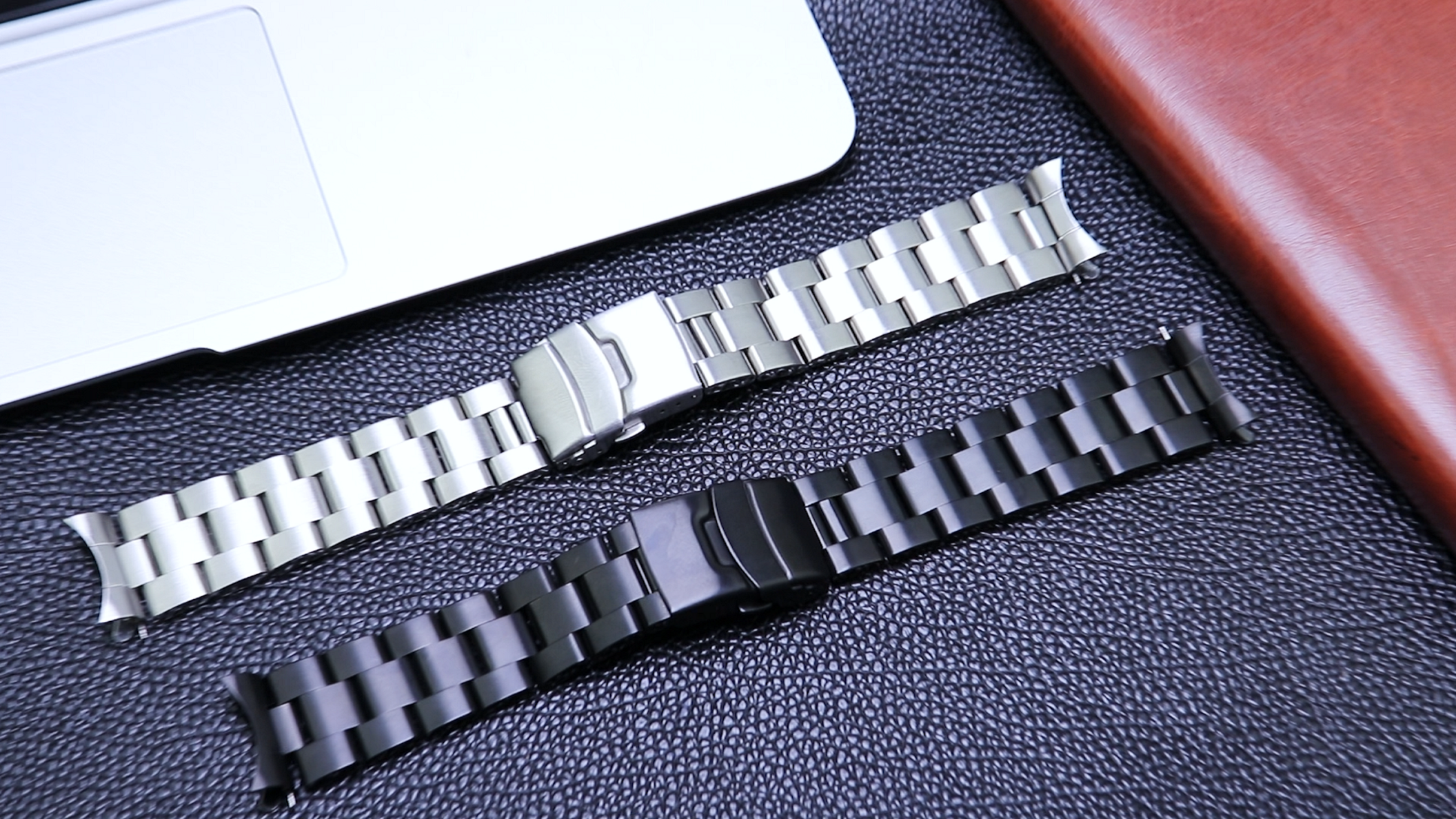 Kai Tian Cinturino Orologio Acciaio Inossidabile 20mm Opaco A 5 Righe Cinturino Ricambio Metallo Per Serrature Doppie Per Uomo Donna Blu - Foto 7