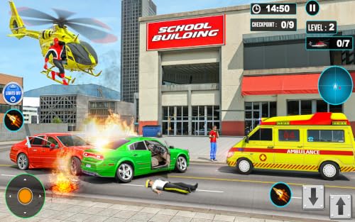 Spider Hero Games Rope Hero Man A Rescue Mission Game Rescue in the City – vue 6