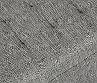 Vista 7 de FIRST HILL FHW Arlos - Otomana rectangular de tela con diseño copetudo, color gris sombra