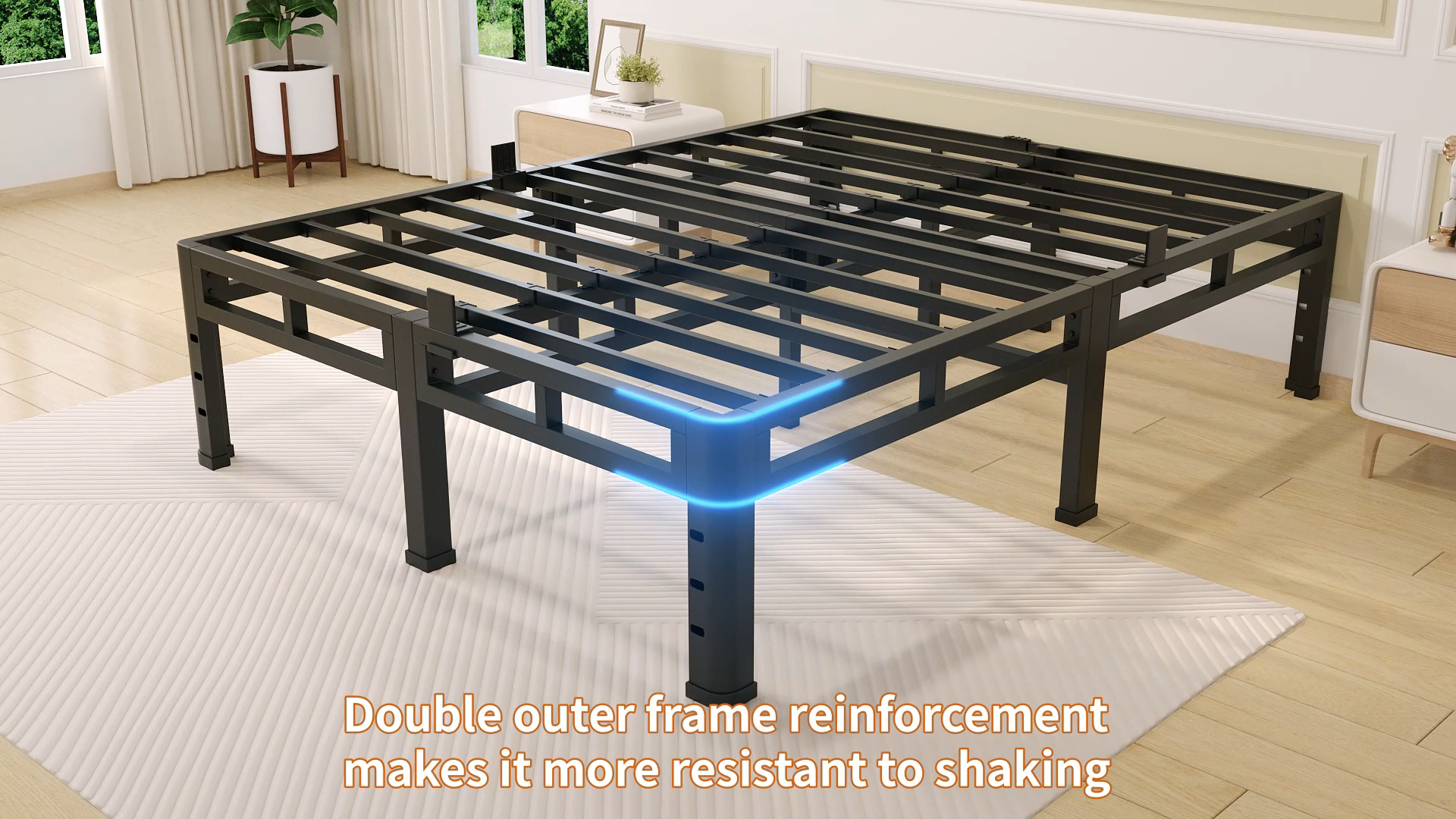 Amazon.com: NKZ Queen Size Bed Frame 20 Inch, Metal Bed Frame