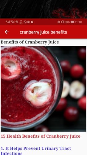 cranberry juice benefits
