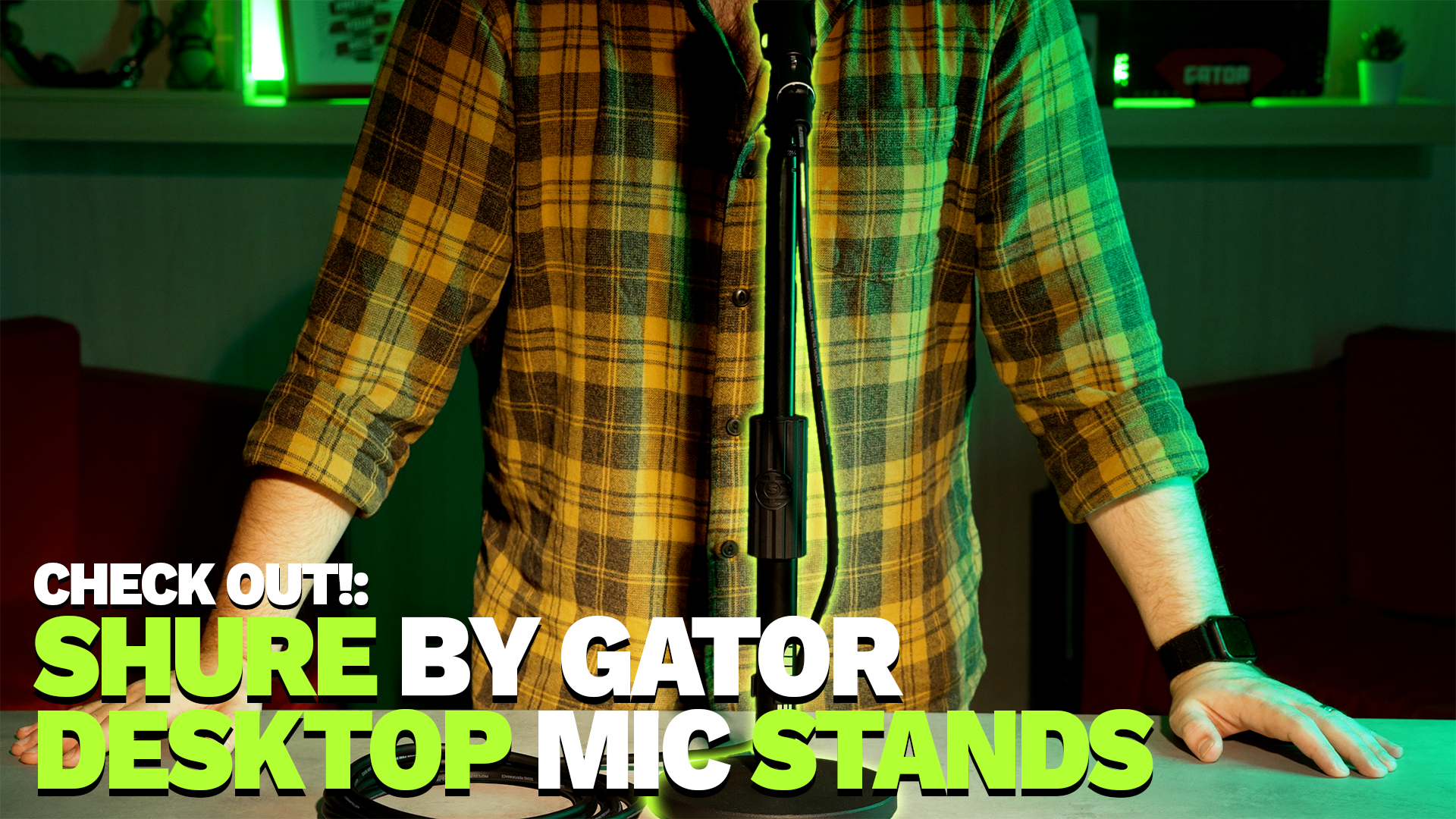 Amazon.com: Shure by Gator Round Base Desktop Mic Stand with