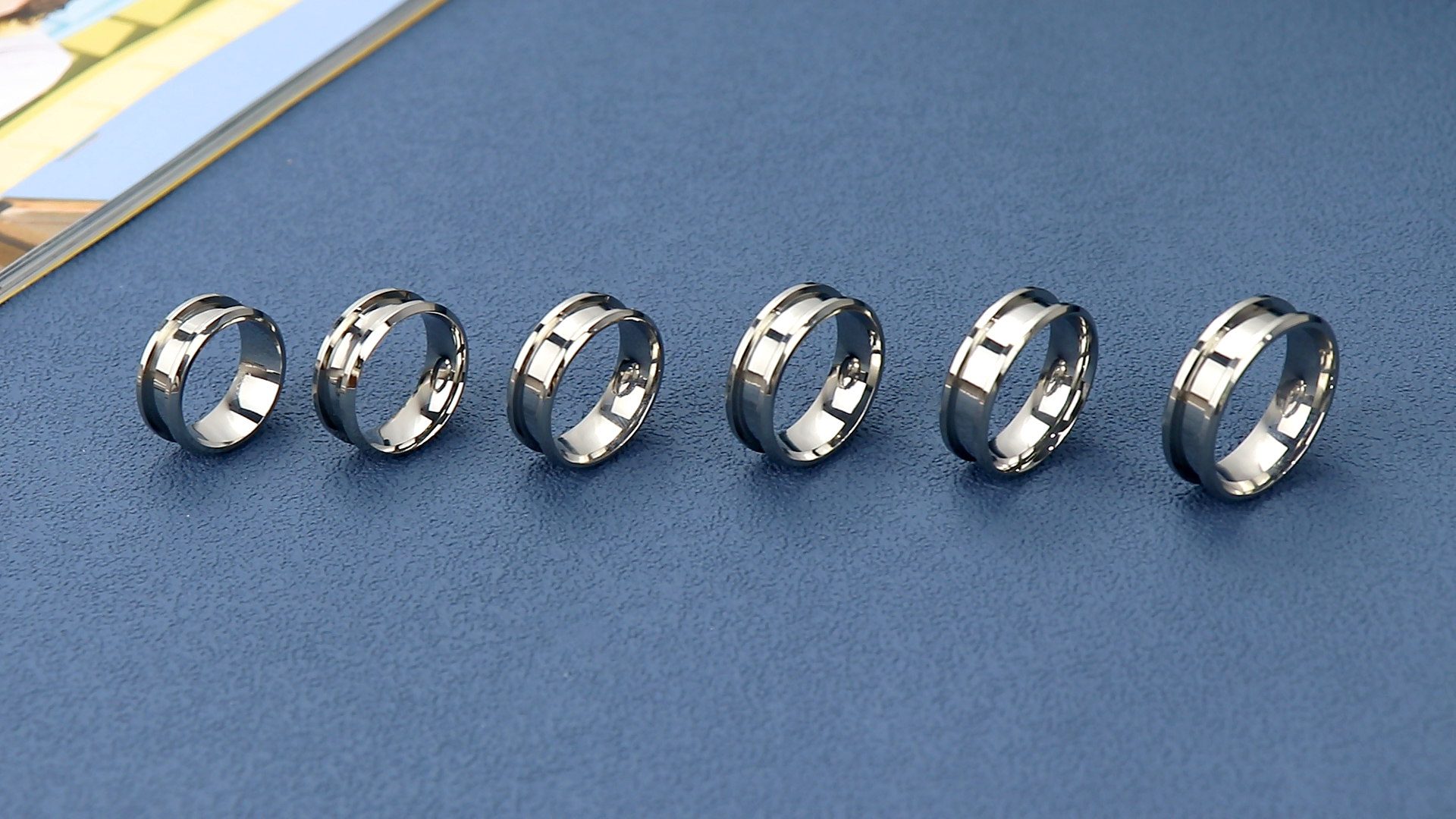 Amazon.com: Oubaka 18pcs Stainless Steel Grooved Finger Ring for