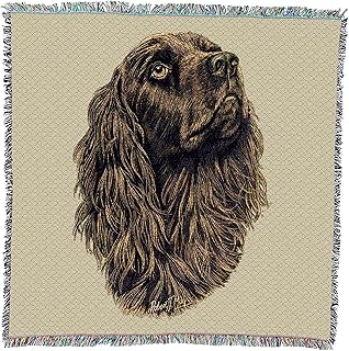 Pure Country Weavers Boykin Spaniel Lap Square Blanket by Robert May - Sporting Group - Gift for Dog Lovers - Tapestry Throw Woven from Cotton - Made in The USA (54x54)