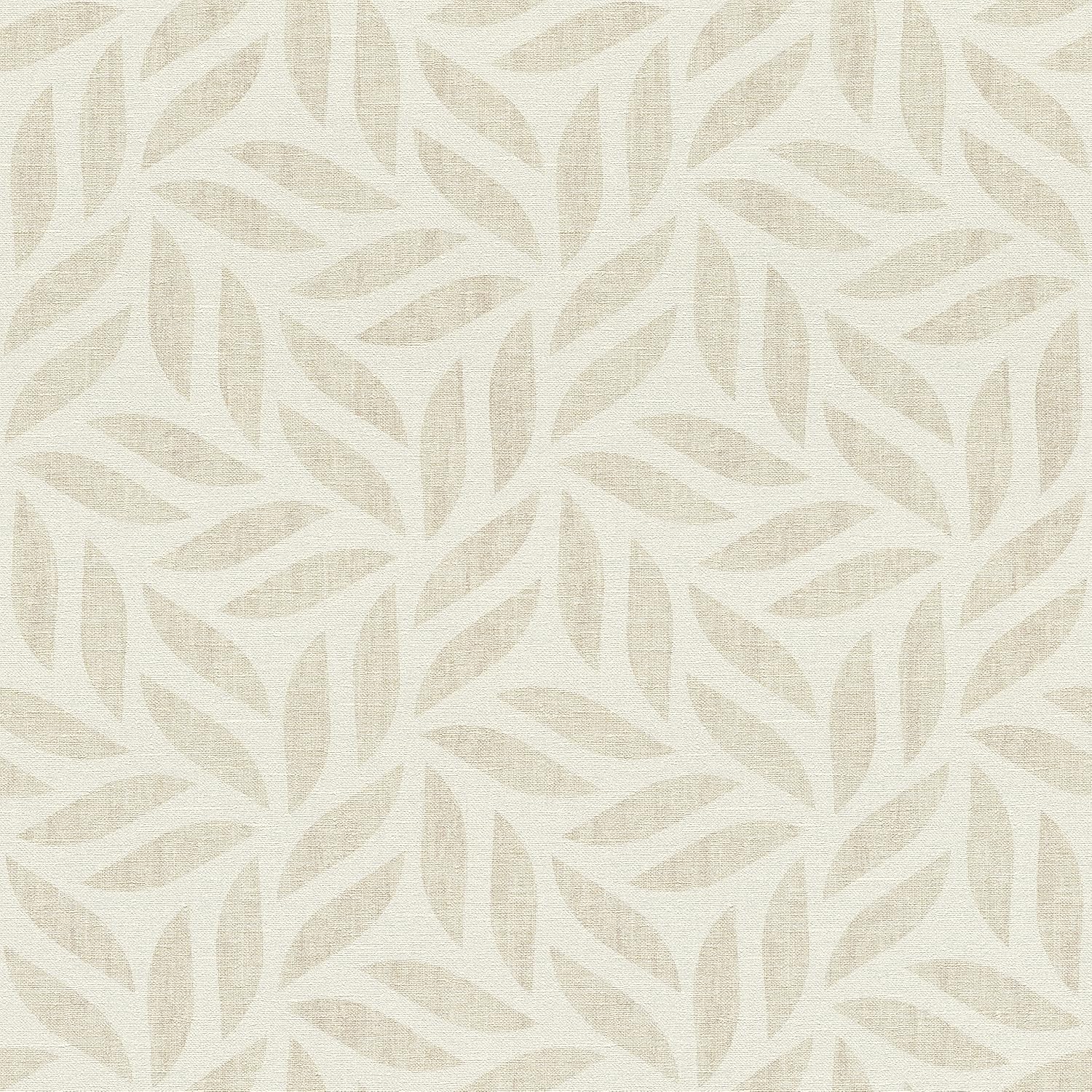 Rasch paperhangings Sagano Taupe Leaf Wallpaper