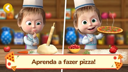 Masha e o Urso: Jogos de pizza! Desfrute de jogos de cozinhar gratis e torne-se um verdadeiro chef e