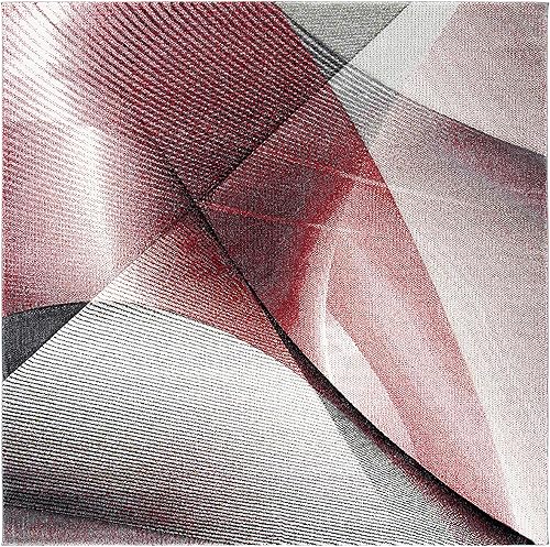 Vista 18 de SAFAVIEH Hollywood Collection - Alfombra decorativa de 2 pies 3 pulgadas x 4 pies, beige y azul, diseño moderno de mediados de siglo, no desprende