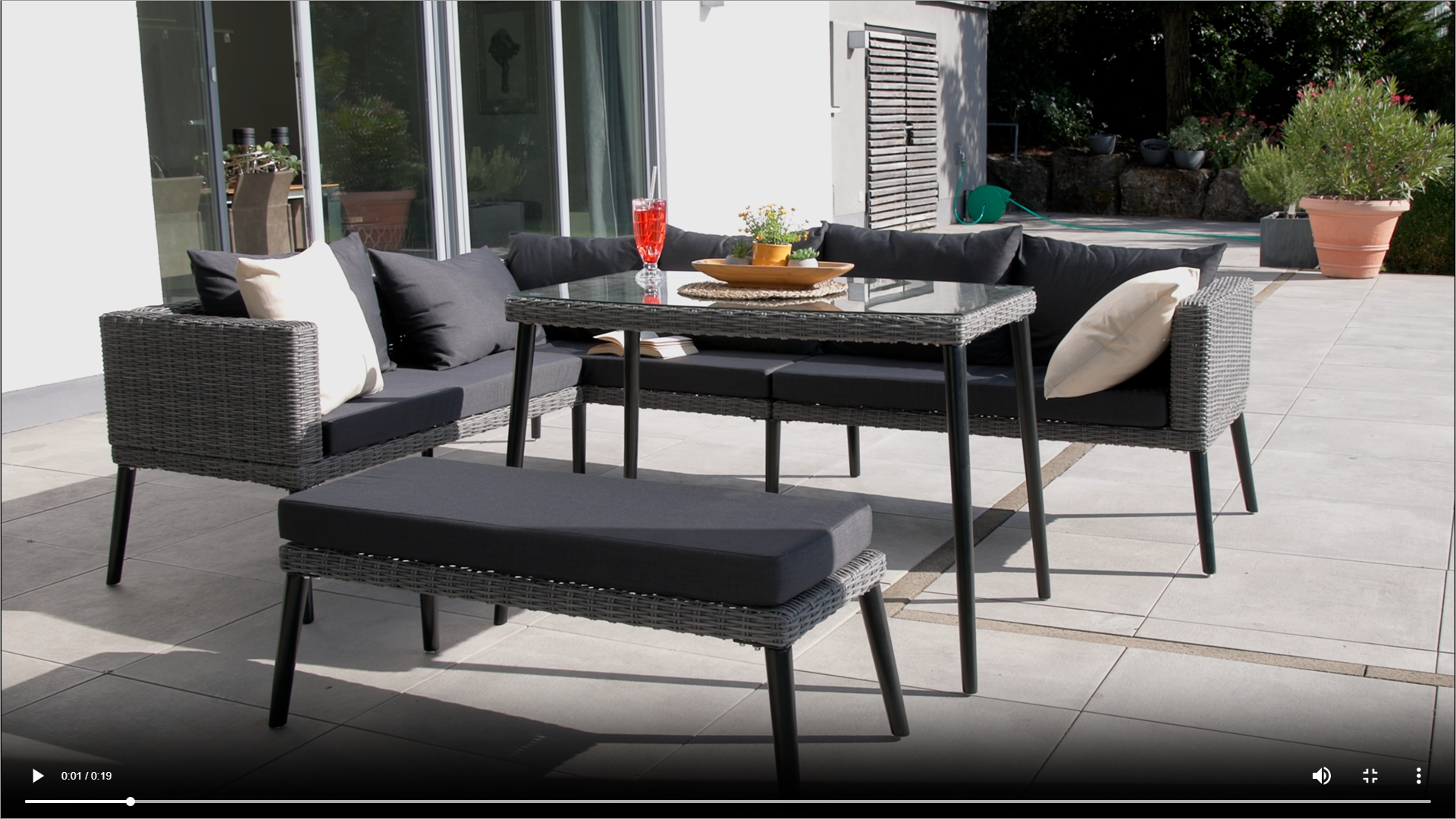 Salon De Jardin 4 Places TecTake - Canapé 2 Places + 2 Fauteuils + Table Aluminium - Gris Avec Coussins