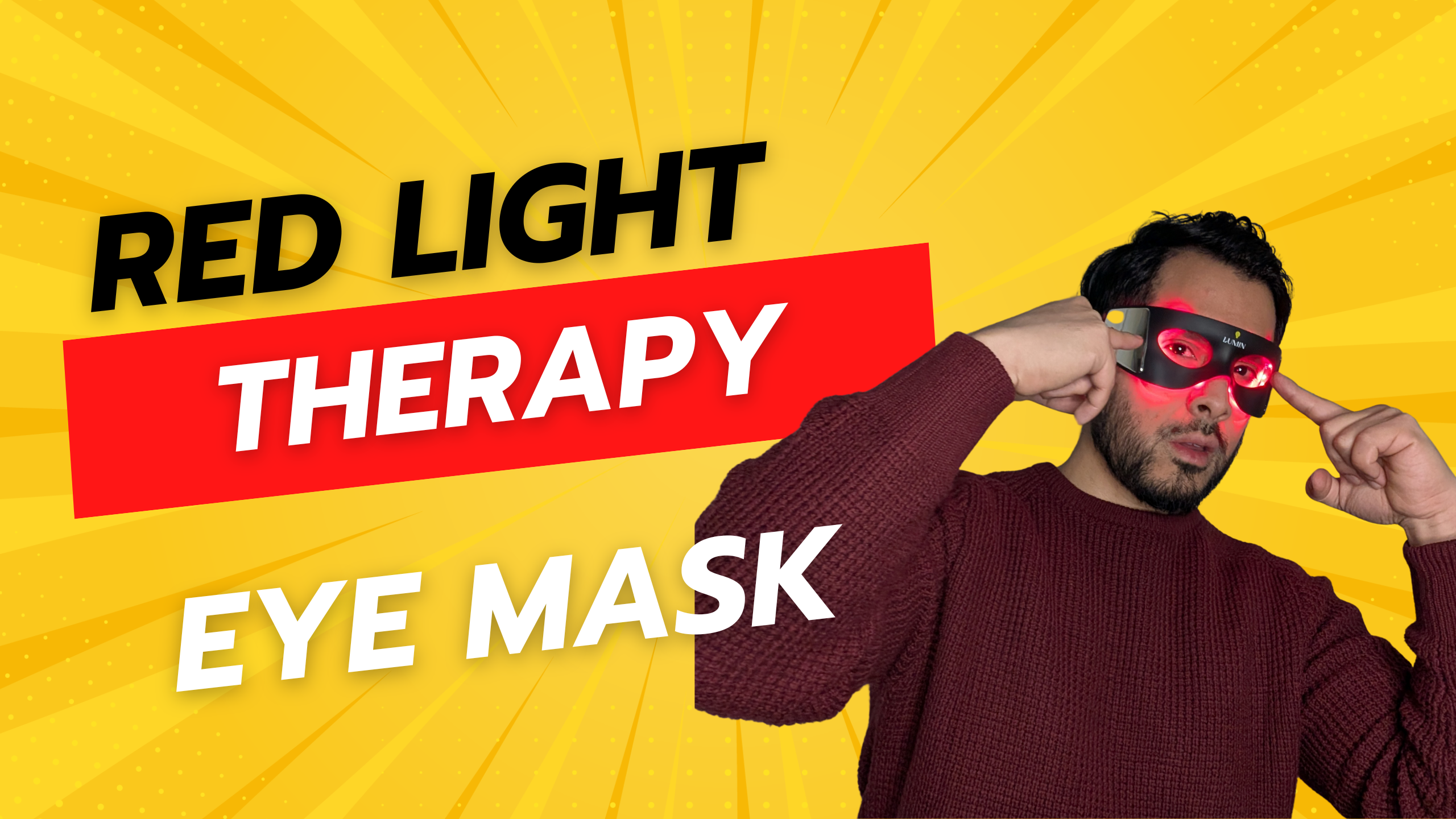 HORINCOSMETICS LumièrePremièreSerumMask Watch Honest review of LUMIN Led eye mask for men on Amazon Live