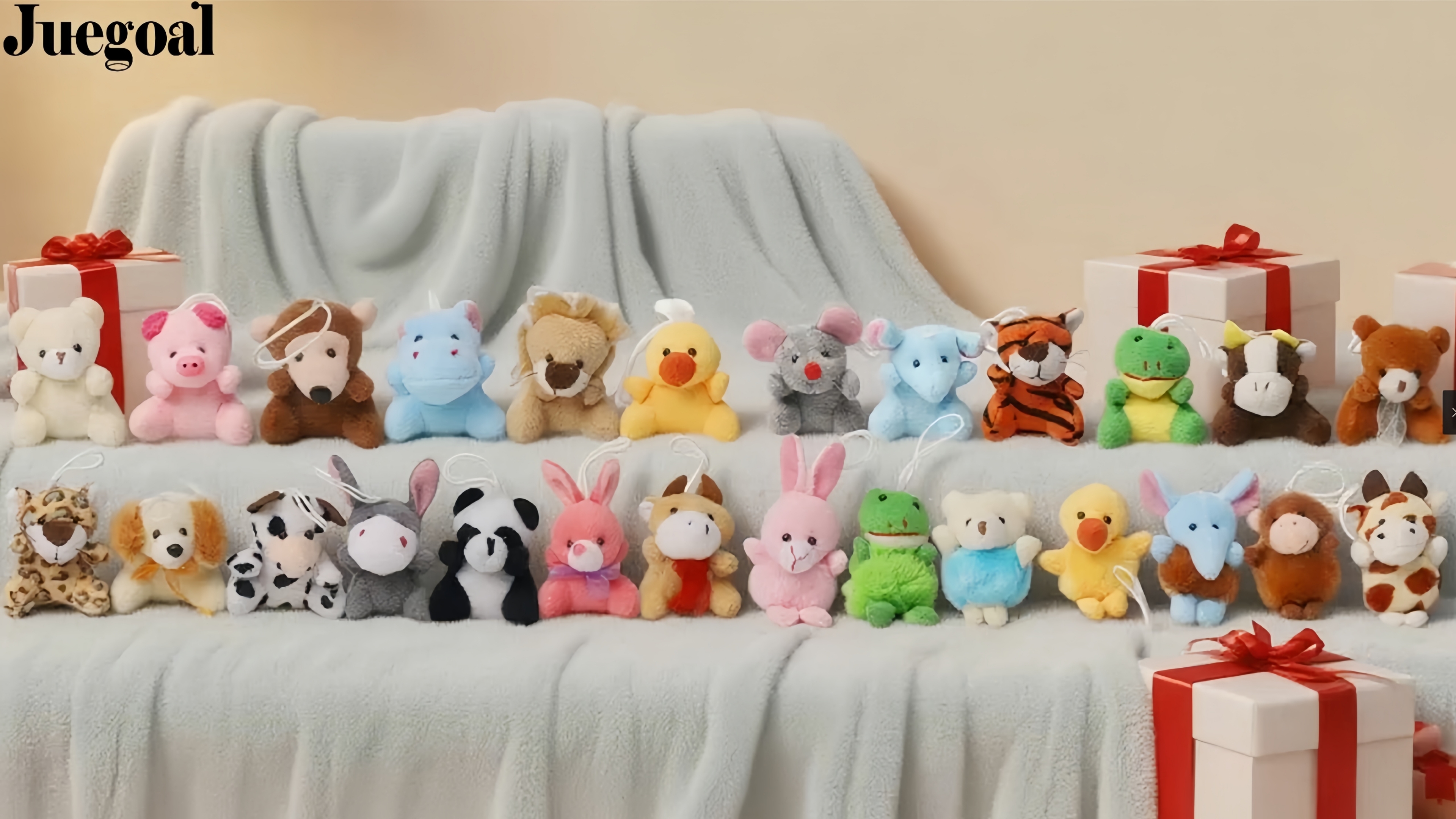 Amazon.com: Juegoal 26 Pack Christmas Mini Animal Plush Toy Set