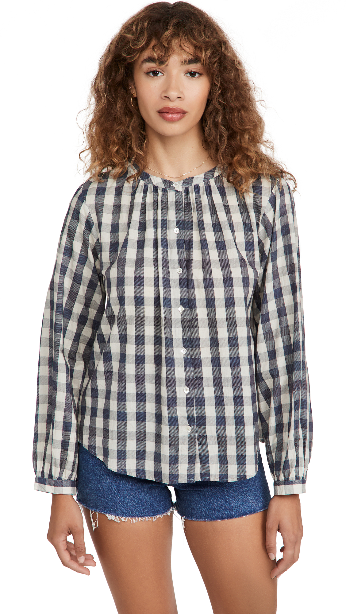 Velvet by Graham & Spencer Women's Shireen Printed Checks Shirt