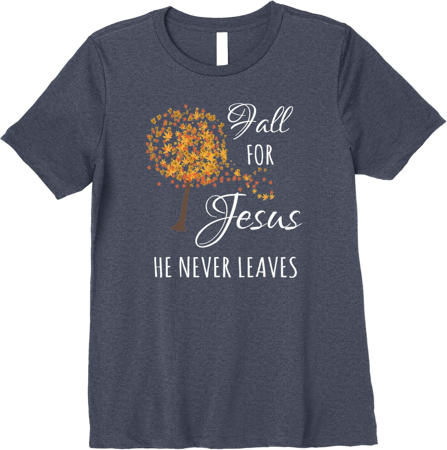 Maple Tree Autumn Fall For Jesus Leaf Falling Autum Season Premium T-Shirt