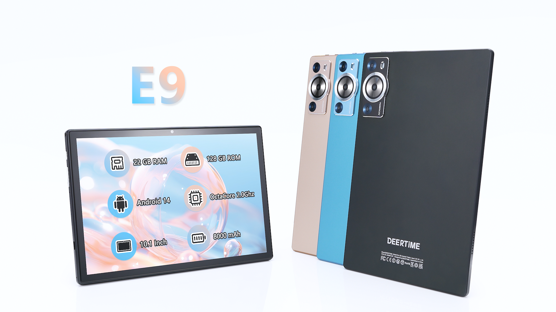 DEERTiME 2025 Android 13 Tablette Tactile 10 Pouces 12Go RAM