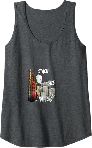 Miniatura 4 de Stack Size Matters - Camiseta sin mangas de póquerTexas Holdem, Negro -