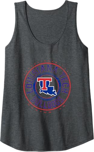 Miniatura 5 de Louisiana Tech Bulldogs Showtime - Camiseta sin mangas con licencia oficial, Negro - Negro,Blanco,Jaspeado Oscuro,Gris Jaspeado