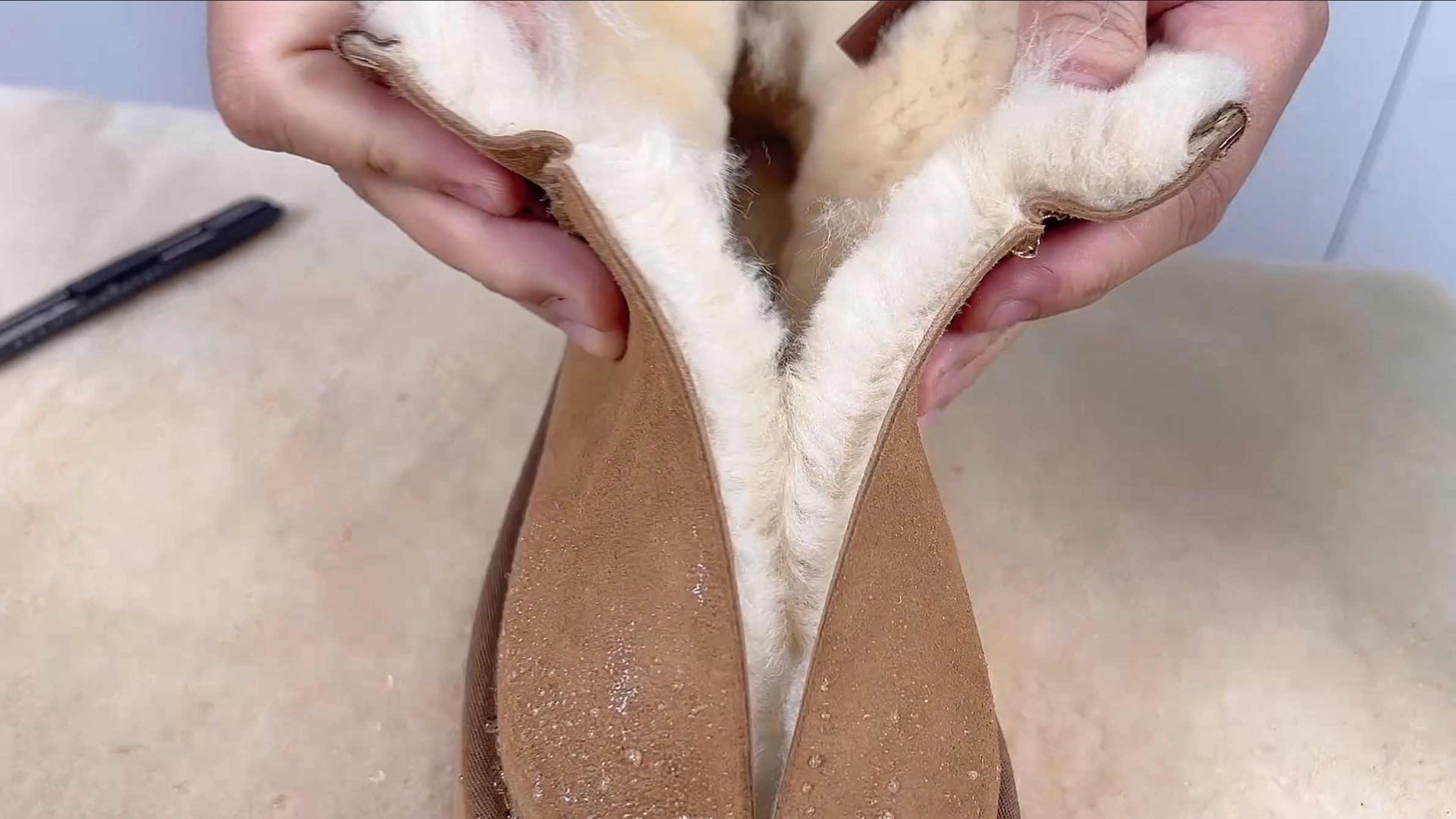 Amazon.com | MelSyd Sheepskin Mini Plaftform Boots: Comfy Memory