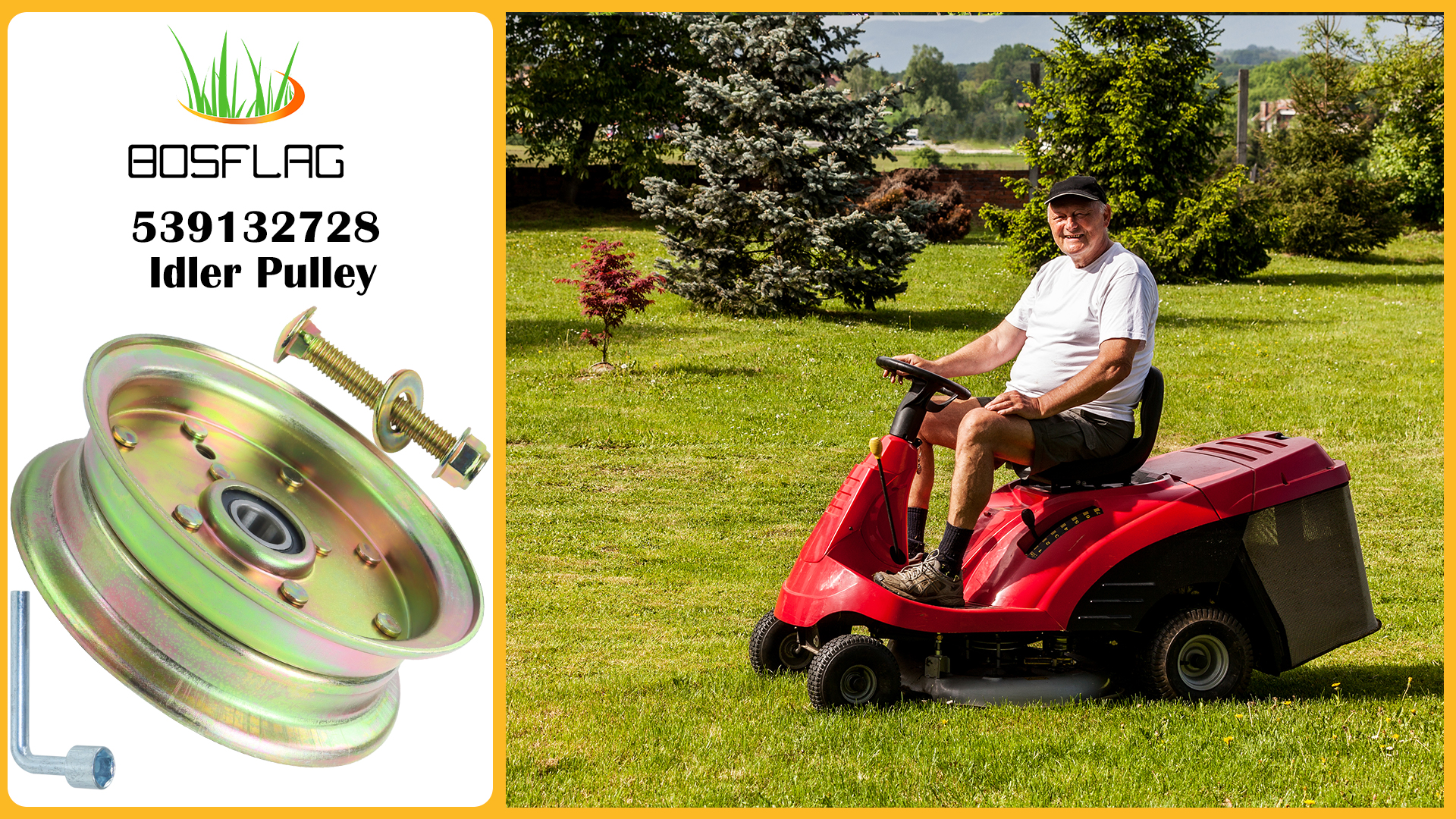 その他 2 h Amazon.com : BOSFLAG 589766102 Husqvarna Idler Pulley