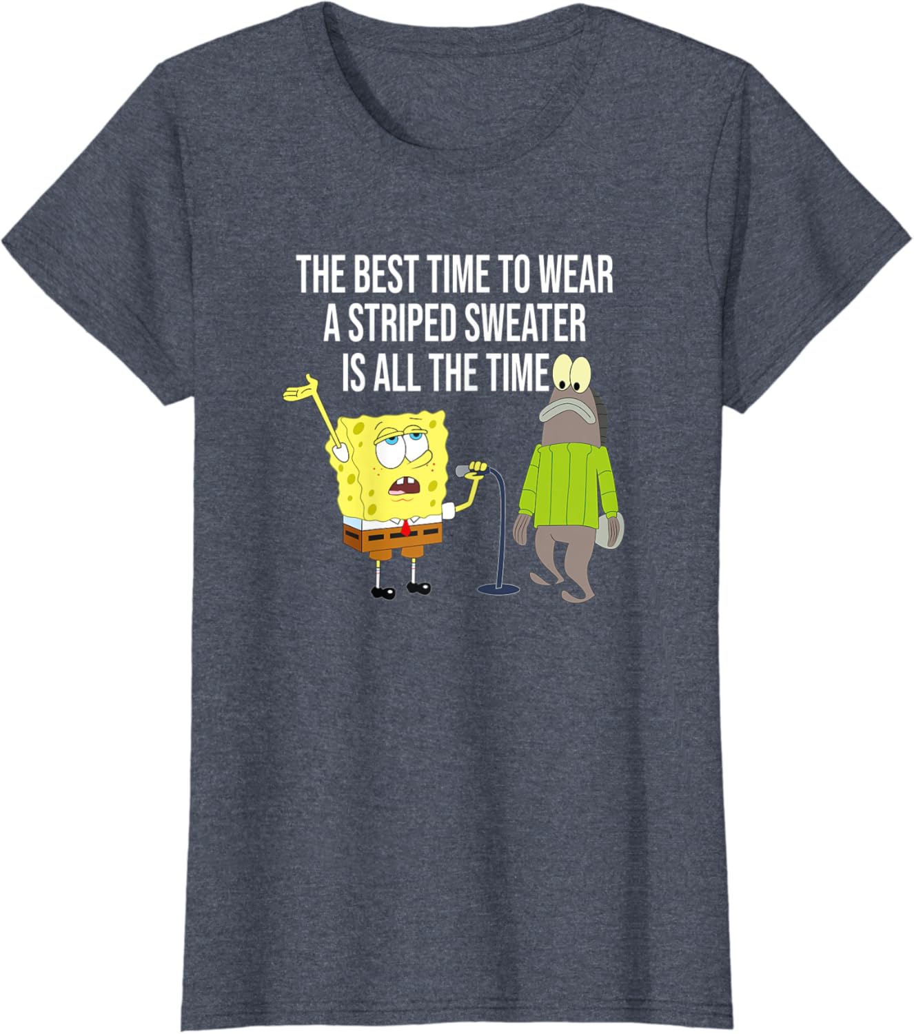 spongebob wearing sweater
