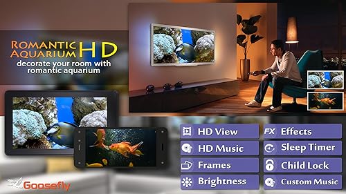 aquário romântico grátis HD - decore seu quarto com um lindo aquário em sua TV HDR 4K, TV 8K e dispo