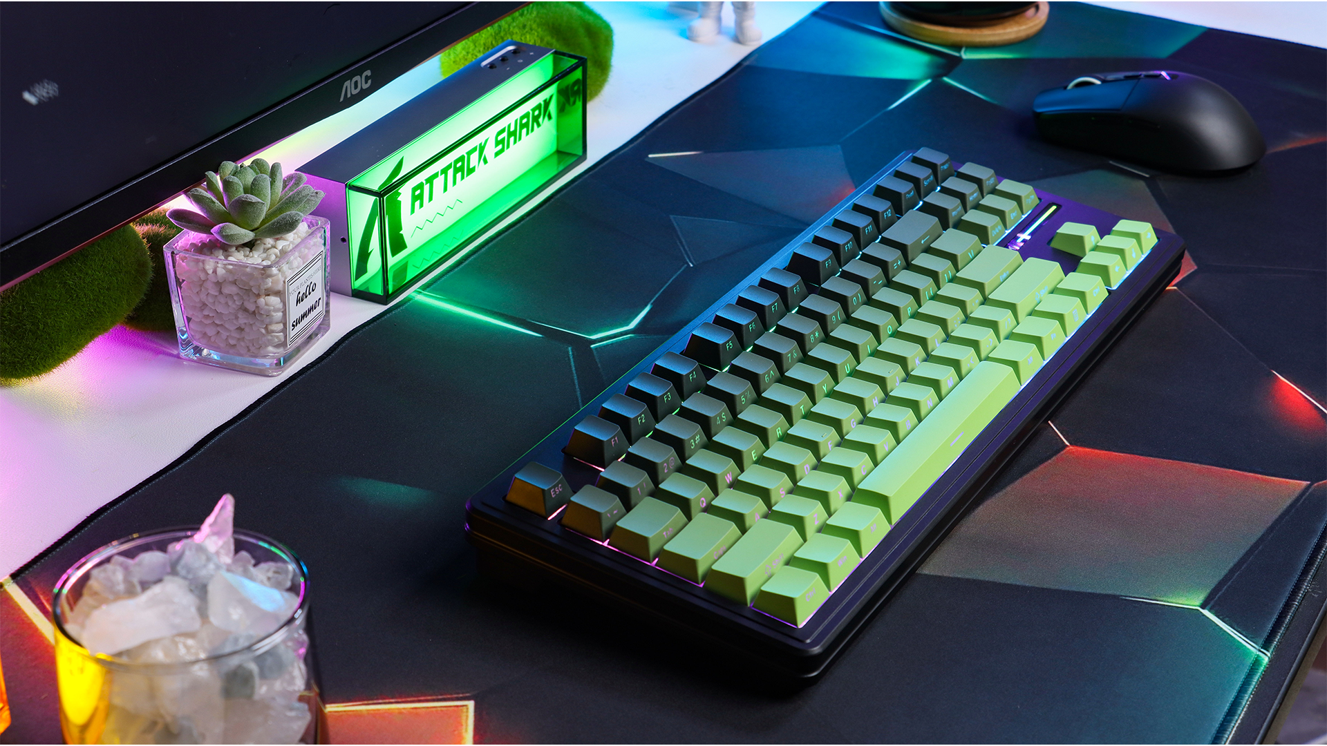 Amazon | MAMBASNAKE x ATTACK SHARK M87PROV2 ゲーミング キーボード