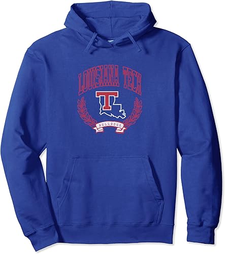 Louisiana Tech Bulldogs Victory - Sudadera con capucha azul vintage, Azul