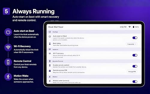 Remote web admin control for the kiosk from any device on your network