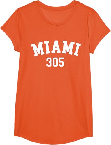 Miniatura 5 de Miami 305 USA American College Font T-Shirt Negro,Azul Marino,Azul Pastel,Arándano,Rojo,Plateado,Hierba,Verde Kelly,Marrón,Verde Oliva,Jaspeado