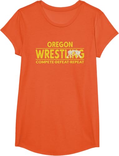 Miniatura 5 de Oregon Wrestling - Compete, Defeat, Repeat T-Shirt Negro,Azul Marino,Asfalto,Blanco,Azul Pastel,Arándano,Rojo,Verde Bosque,Verde Kelly,Verde