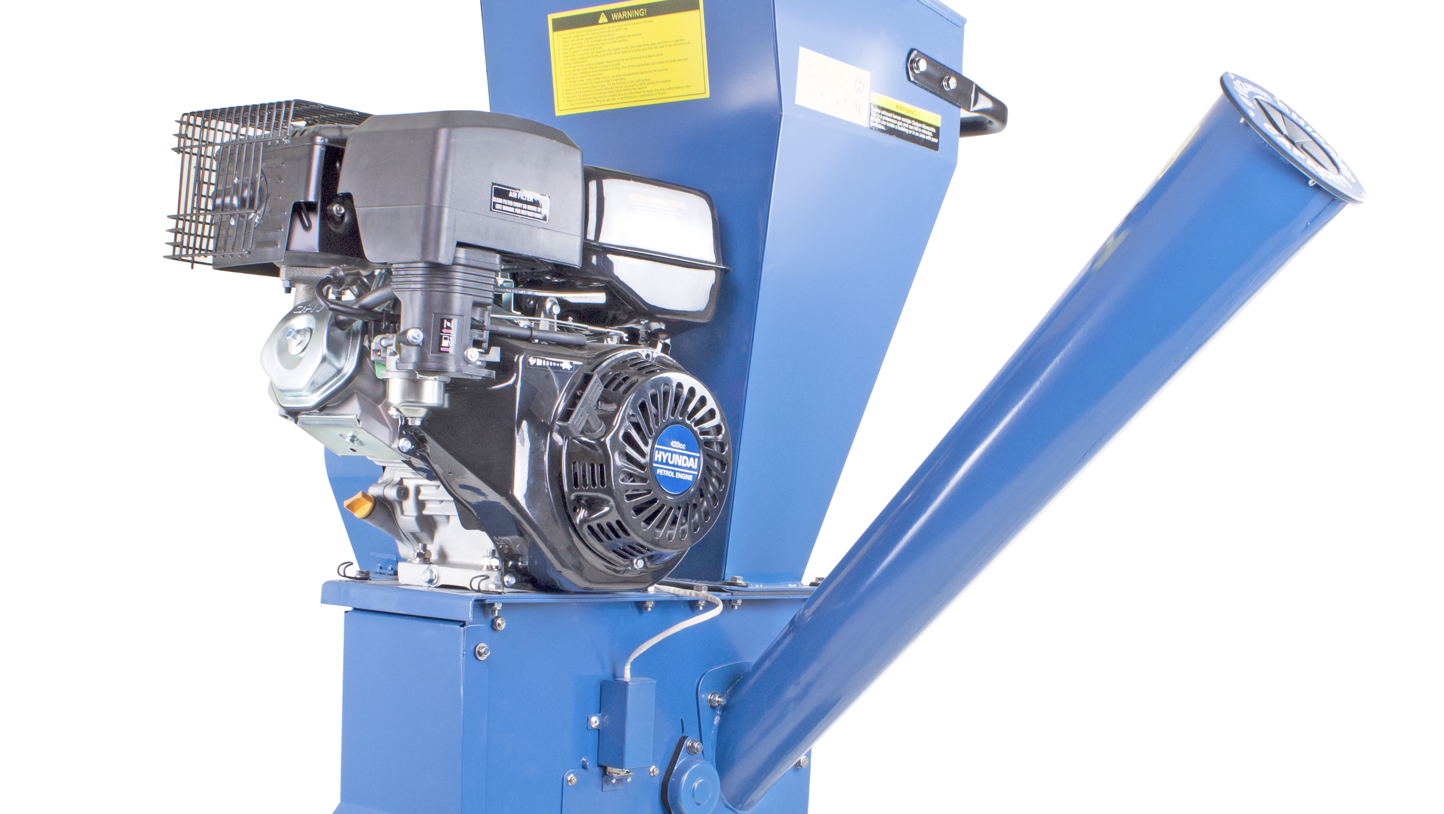 【新品】oldsea Mulch woodunder Hyundai 208cc 76mm Petrol Garden Wood Chipper, Shredder