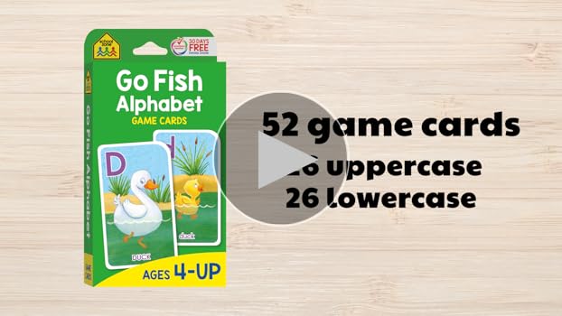 School Zone Go Fish Alphabet Game Cards: Preschool