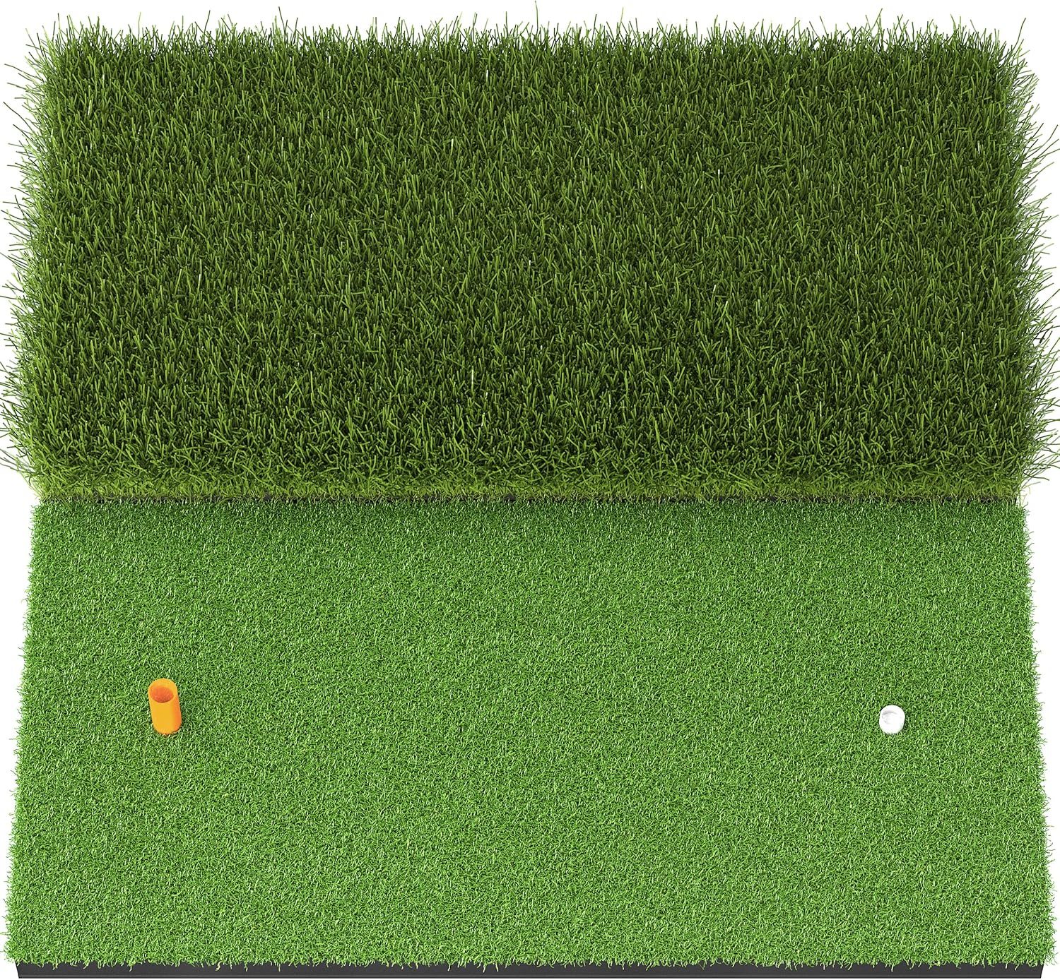 JAYA Golf Hitting Mat with Heavy Rubber Base, Foldable Golf Practice Mat for Indoor and Outdoor Training, Fairway & Rough Turf for Swing and Chipping Extra Large Dual-Turf