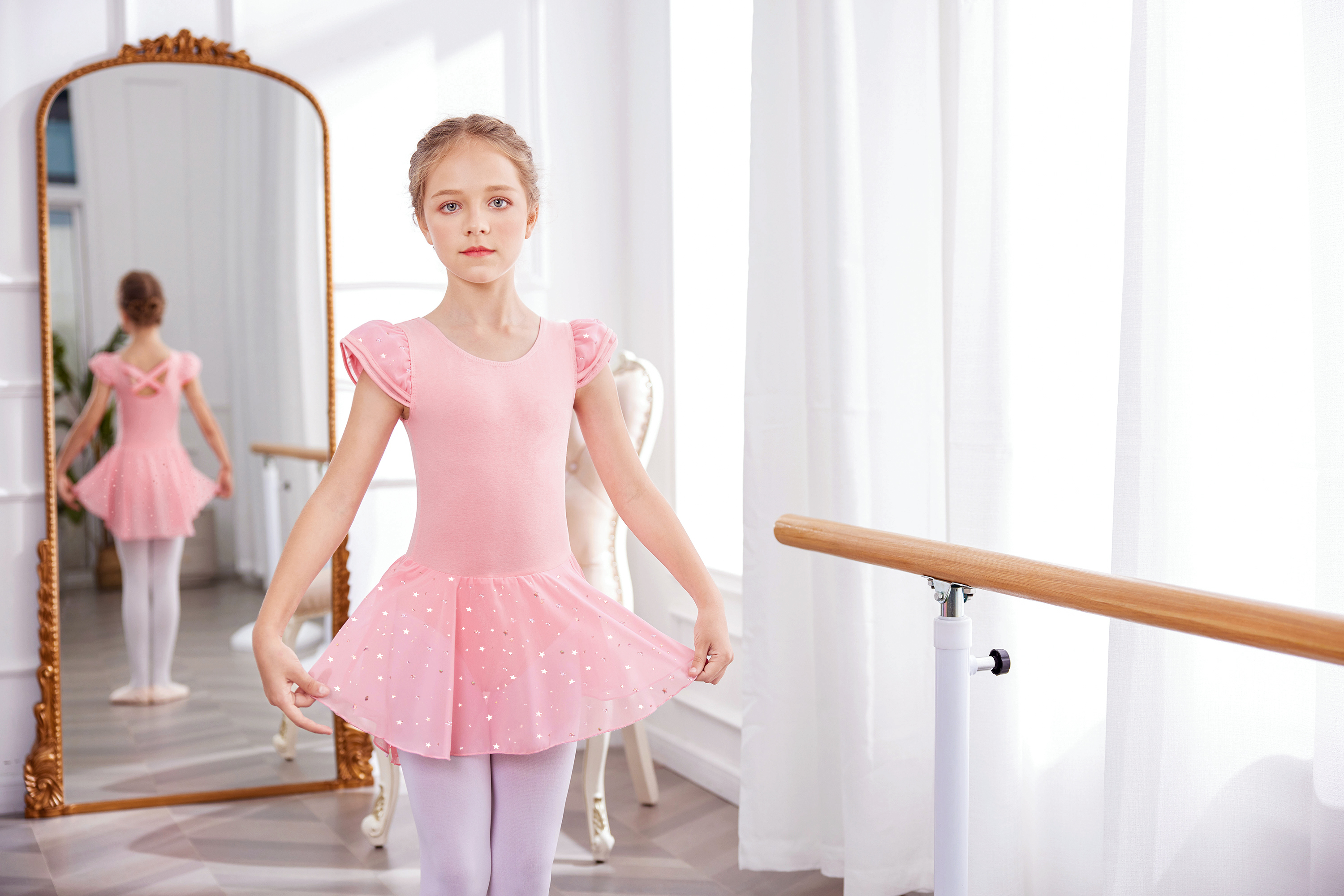 Zaclotre Leotardo De Ballet Con Mangas Con Volantes Para Niñas