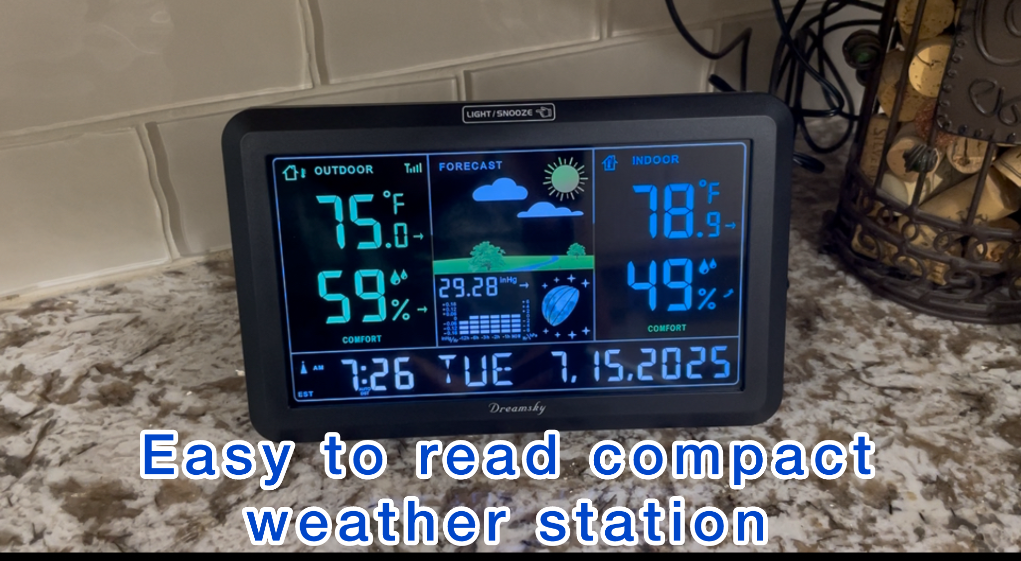 Watch Easy to read weather station in and outdoor temperatures on ...
