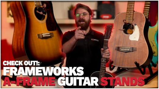 Gator Frameworks – RI-GTRAU – stand en A pour guitare - Les Beatles, Paul McCartney, John Lennon, RIngo Starr, George Harrison Gator Frameworks - RI-GTRAU - stand en A pour guitare