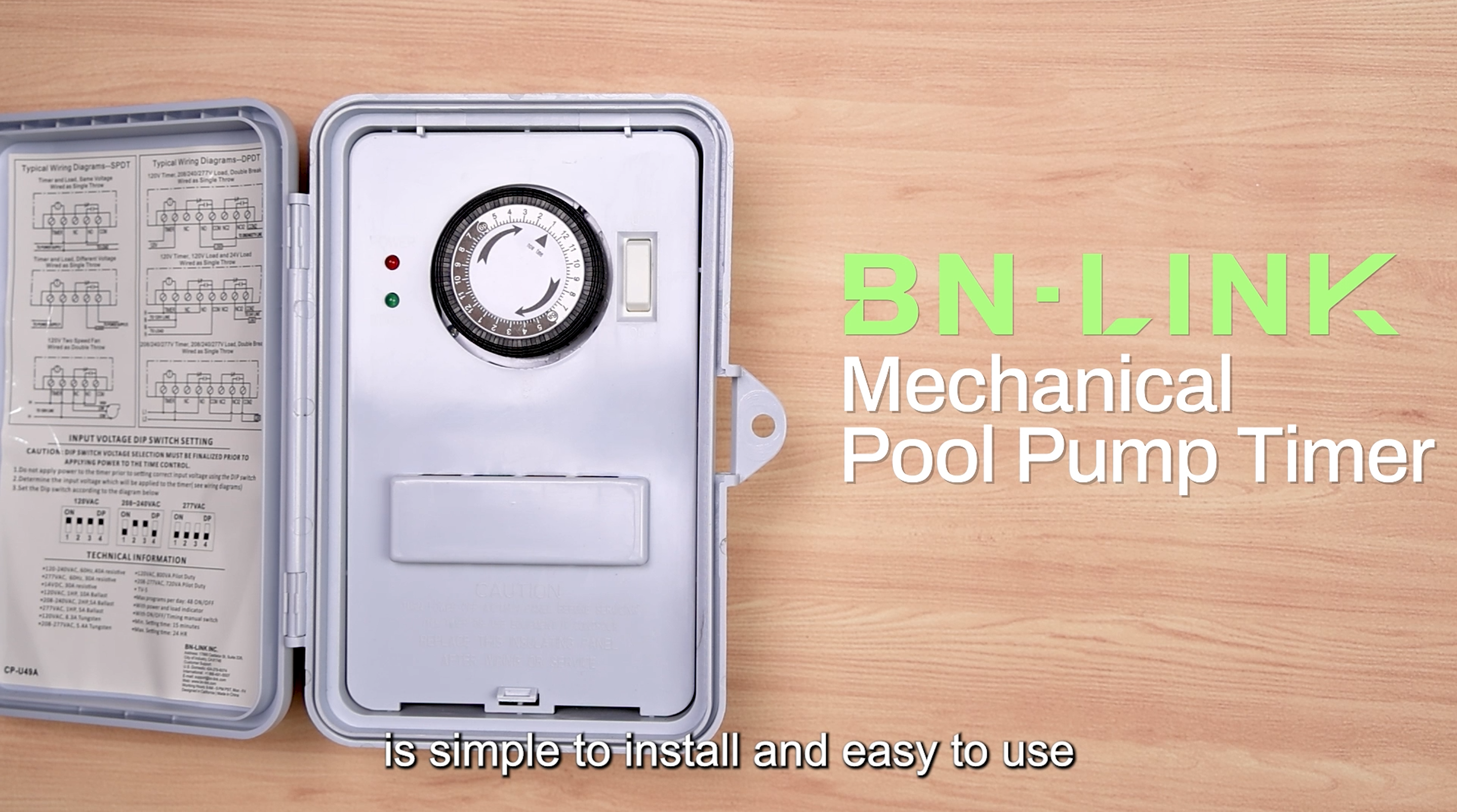 Selectronic Pump Timer Programmable Pump Timer BN-LINK Heavy Duty Pool Pump Timer - 24 Hour ...