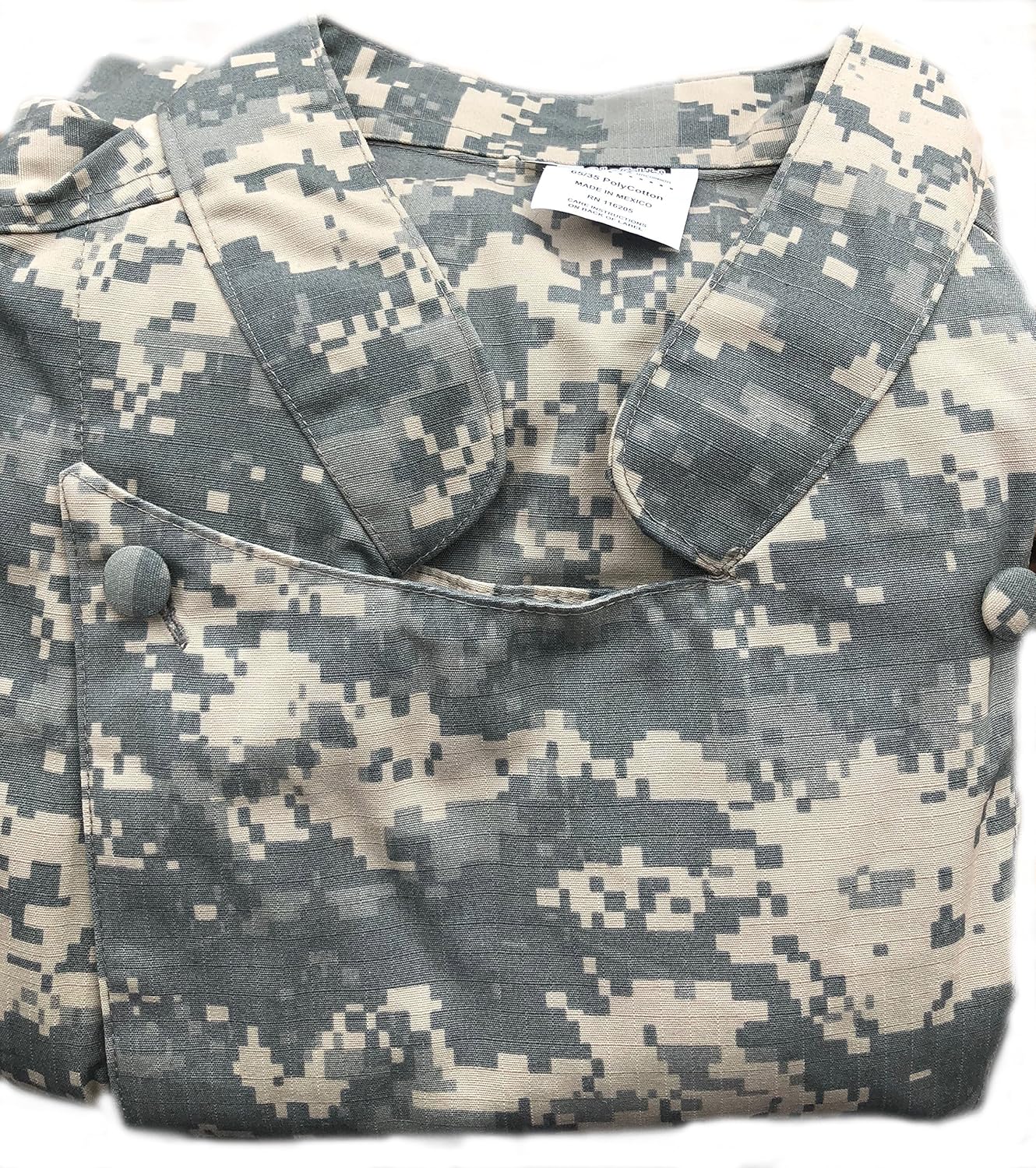Camouflage Digital ACU Chef Coat Jacket Short Sleeve Soft Cotton Easy Care Cook Coat