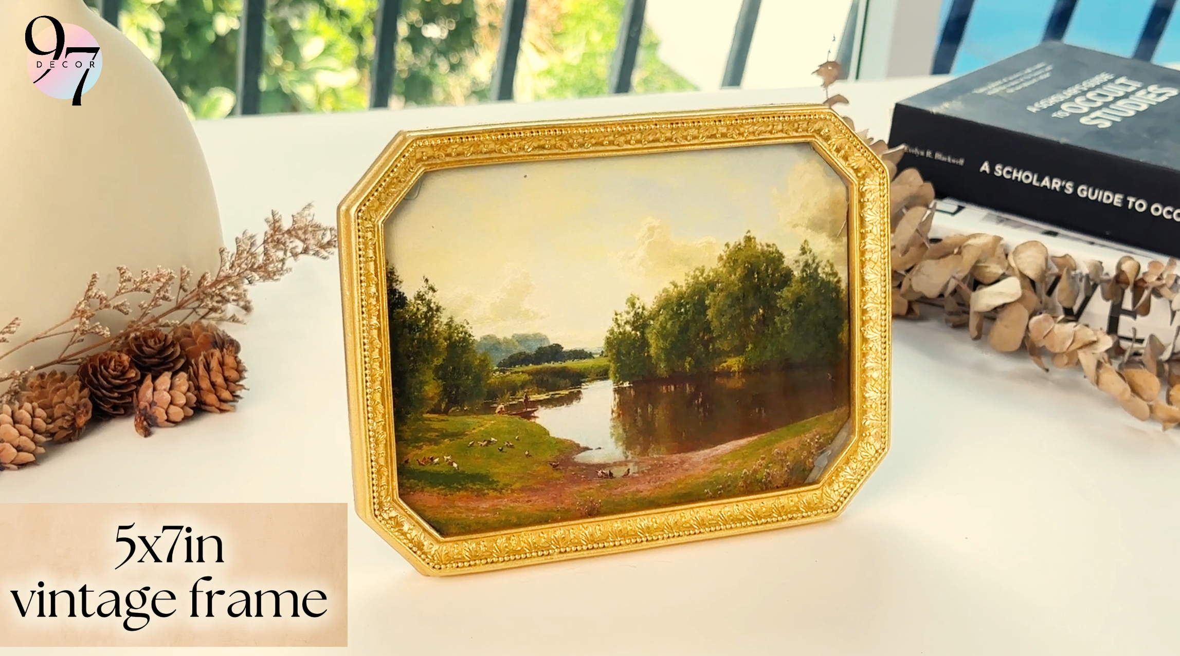 Amazon.com - 97 Decor 5x7 Vintage Picture Frame - Gold Antique