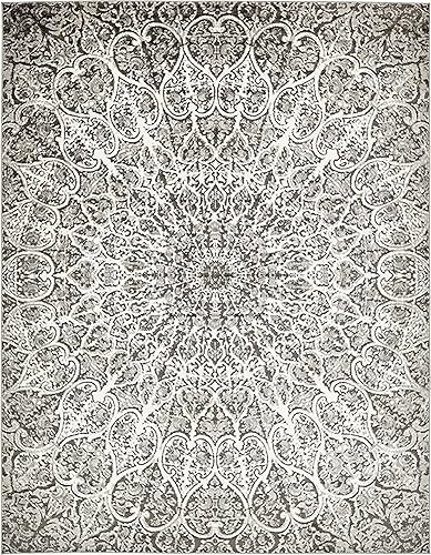 Sofia, alfombra clásica de diseño abstracto, Polipropileno, Gris oscuro