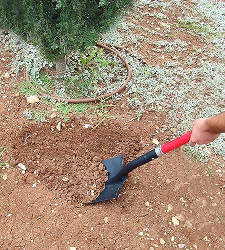 Miniatura 5 de TABOR TOOLS Pala con hoja redondeada y cómodo mango de fibra de vidrio de 31 pulgadas, pala de excavación. J201A. (mango D, hoja redonda)