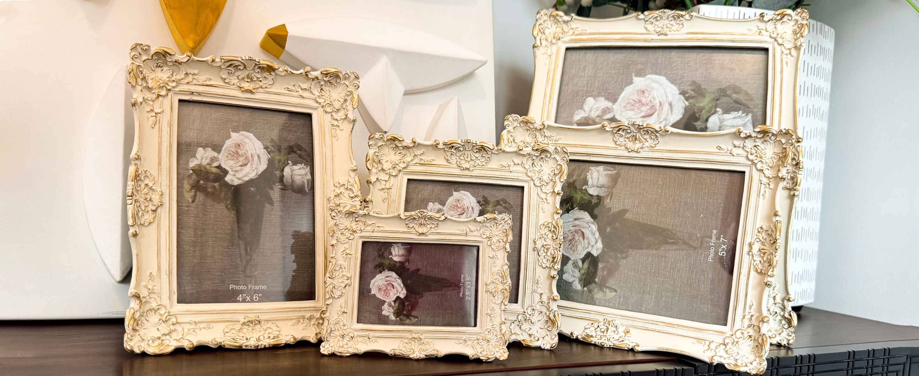 Amazon.com - CISOO 4x6 Vintage Picture Frame, Antique Ornate White