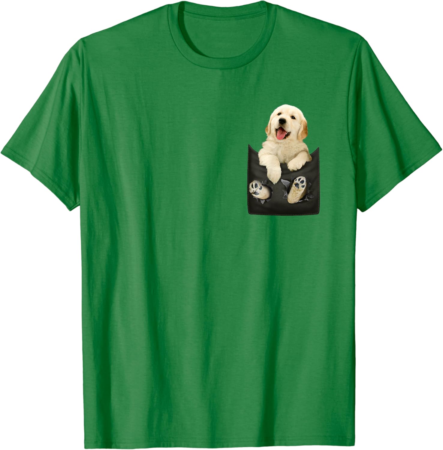 Golden retriever pocket t shirt Clearance