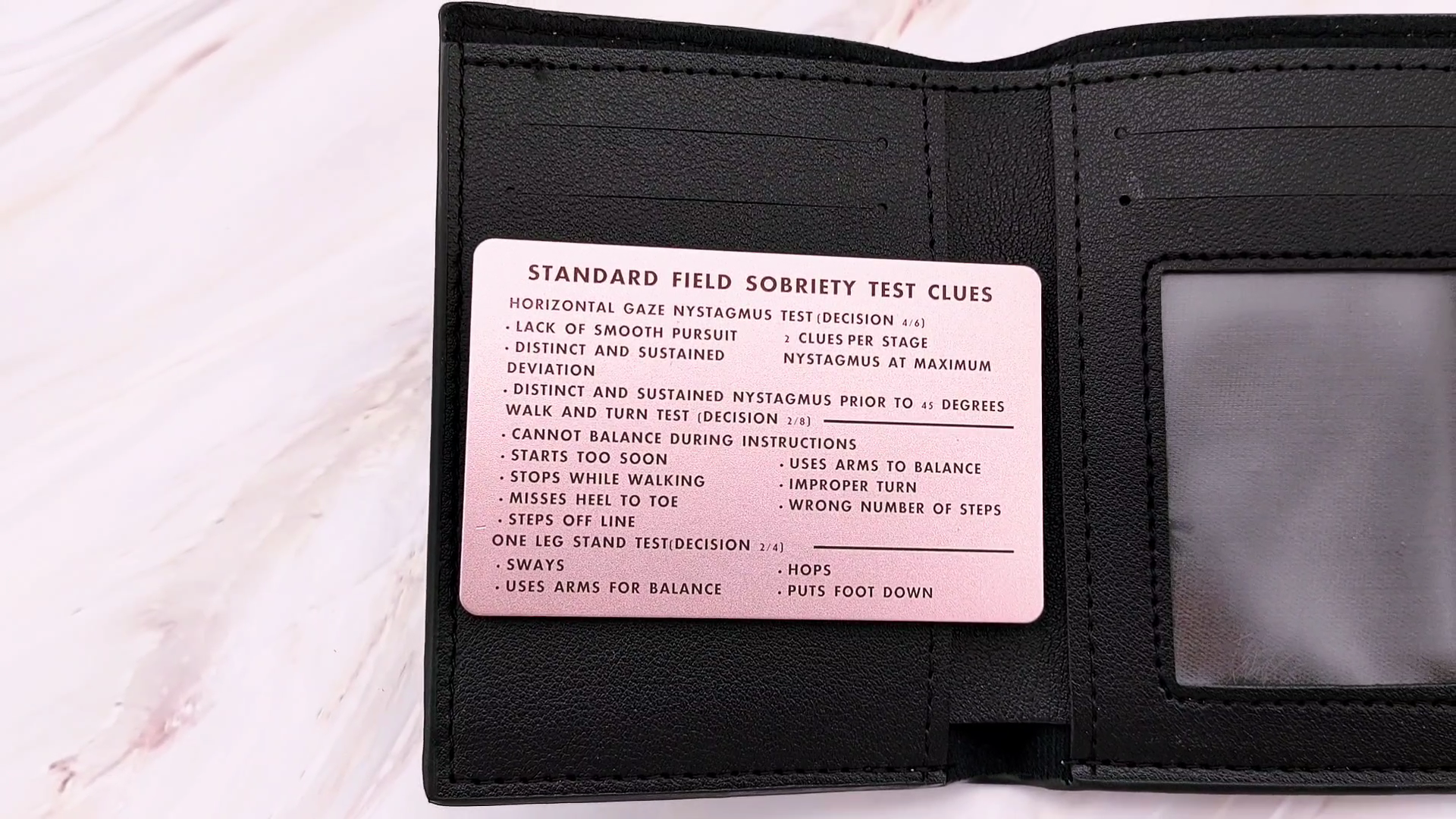 Amazon.com : Metal Miranda Warning Card for Police Officers